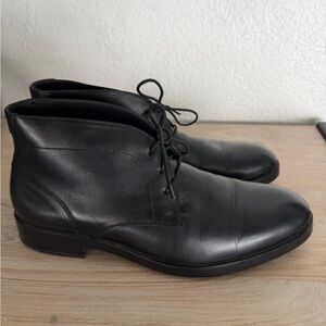 Men's Cole Haan Black Leather Lace-Up Dress Boots